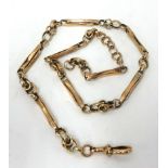 A 9ct gold watch chain, approx 11gms.