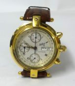 Du Bois, a gents automatic gold plated chronograph wristwatch,