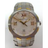 Maurice Lacroix, a gents stainless steel and 18ct gold gents wrist watch with original box.