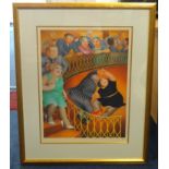 Beryl Cook (1926 - 2008) signed print 'Café de Paris', number 17/850. 60cm x 45cm.