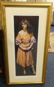 Robert Lenkiewicz (1941-2002) signed print 403/500, 'Karen Standing' framed and mounted, 72cm x