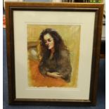 Robert Lenkiewicz (1941-2002) watercolour 'Study of Anna', signed and titled, 43cm x 34cm.