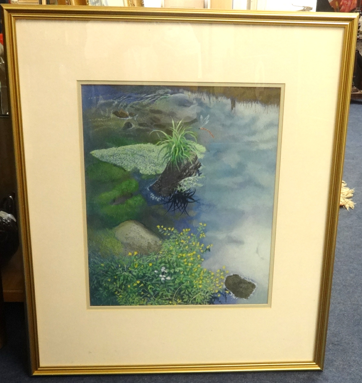 Mike Gorman, watercolour 'Reflections' signed '95, framed, 40cm x 33cm.