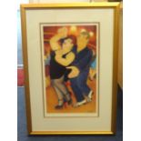 Beryl Cook (1926 - 2008) signed print 'Dirty Dancing', number 6/650, 52cm x 30cm.