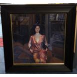 Robert Lenkiewicz (1941-2002) oil on board 'Anna at the House' signed twice and titled verso '