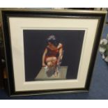 Robert Lenkiewicz (1941-2002) 'Study of Esther' print 64/295 embossed signature, framed and mounted,