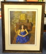 Robert Lenkiewicz (1941-2002) signed print 9/25 Artist Proof 'Anna Seated' framed and mounted,