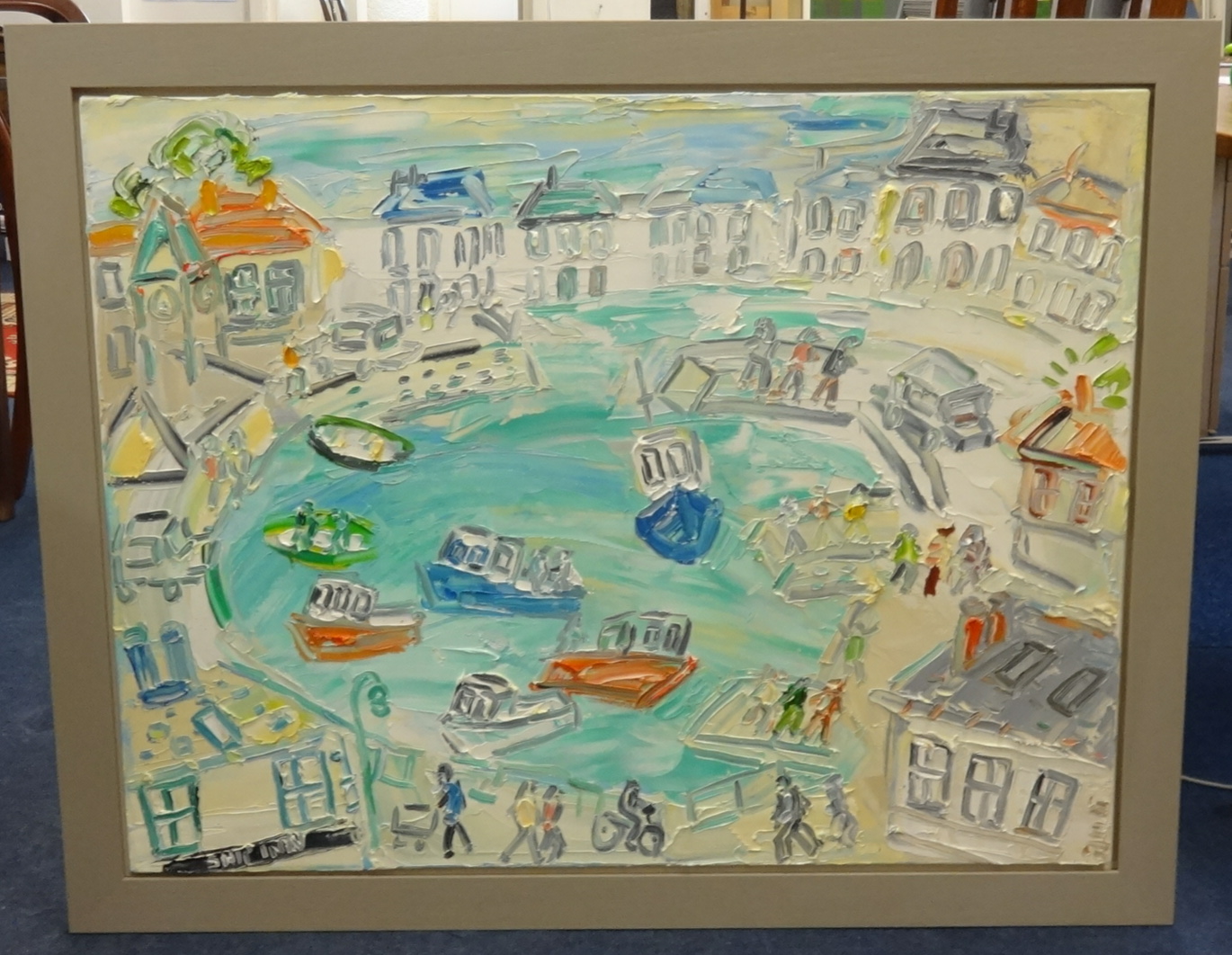 Sean Hayden, signed oil on canvas, 'Mousehole Harbour' 70 x 90cm (directly from the Artist's