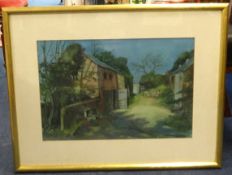 Albert H. Robson, oil, signed, 'Farmyard 1973', 36cm x 55cm.