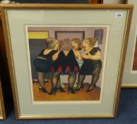 Beryl Cook (1922-2008), Getting Ready, signed limited edition print.