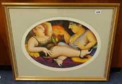 Beryl Cook (1922-2008), Sultry Afternoon, signed limited edition print.