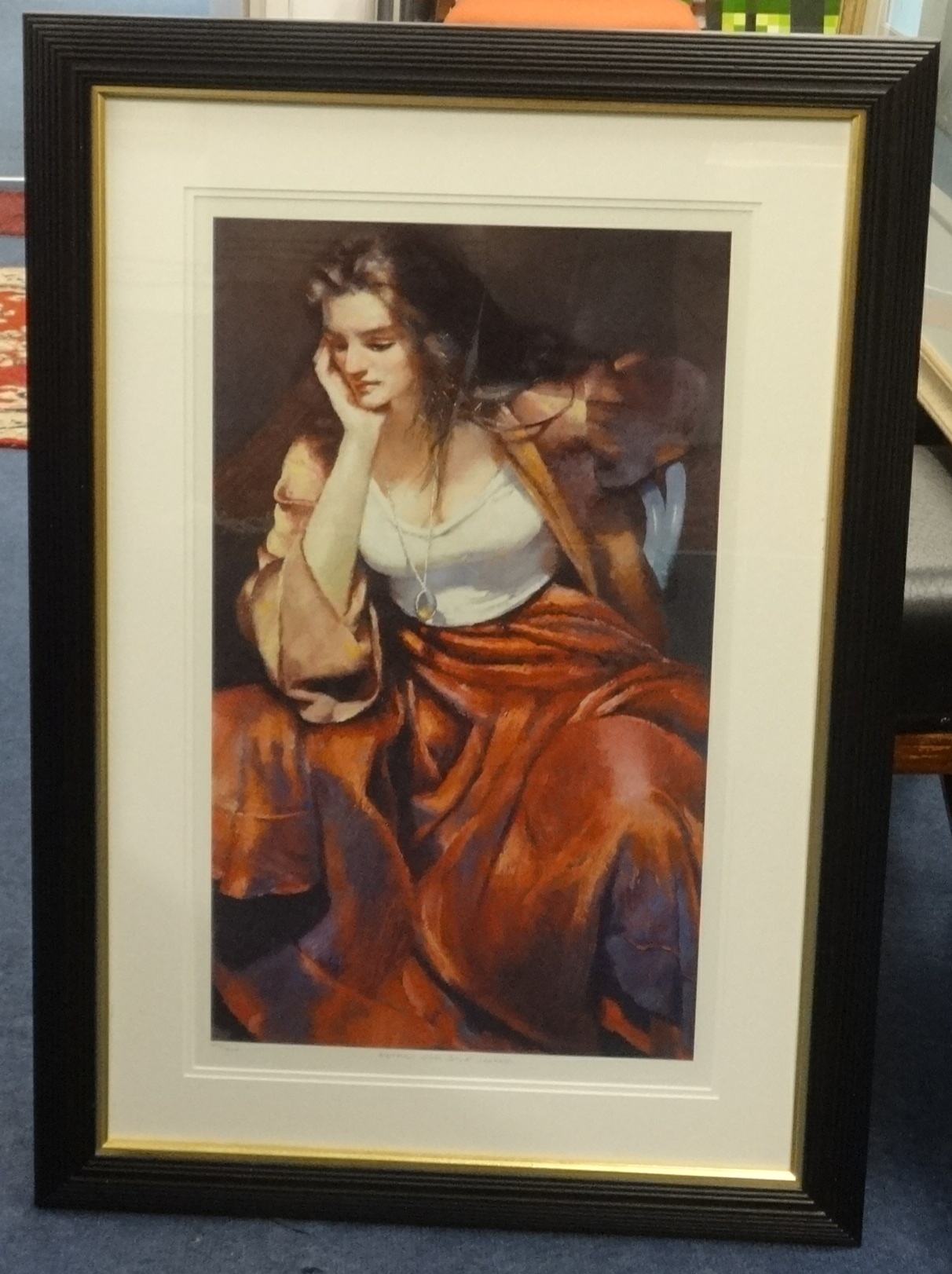 Robert Lenkiewicz (1941-2002) signed print 494/500 'Esther with Silver Locket' framed and mounted,