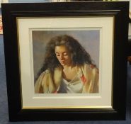 Robert Lenkiewicz (1941-2002) signed print 740/750 'Study of Anna' framed and mounted, with