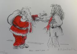Robert Lenkiewicz (1941-2002) A Christmas Card, 'Hey Aren't you ?, limited edition No 210/300