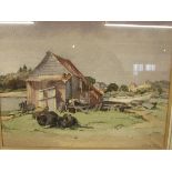 'The Haven Quay Mudeford', watercolour, signed S S Longley RI RBA lower right, (24.5cm x 31cm)