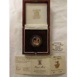 1988 Britannia 1/10oz gold proof £10 coin, in Royal Mint presentation case with certificate of