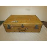 Wheary Aviatrix composition suitcase with Abercrombie & Fitch retailer's transfer, 23cm x 66cm x