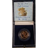 1988 proof half sovereign in Royal Mint presentation case, certificate of authenticity no 06662