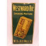 W. D & H. O. Wills "Westward Ho" Smoking Mixture enamel advertising sign issued by The Imperial