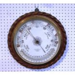 An early 20th century good quality circular wall barometer by Aitchinson and Co, 14 Newgate