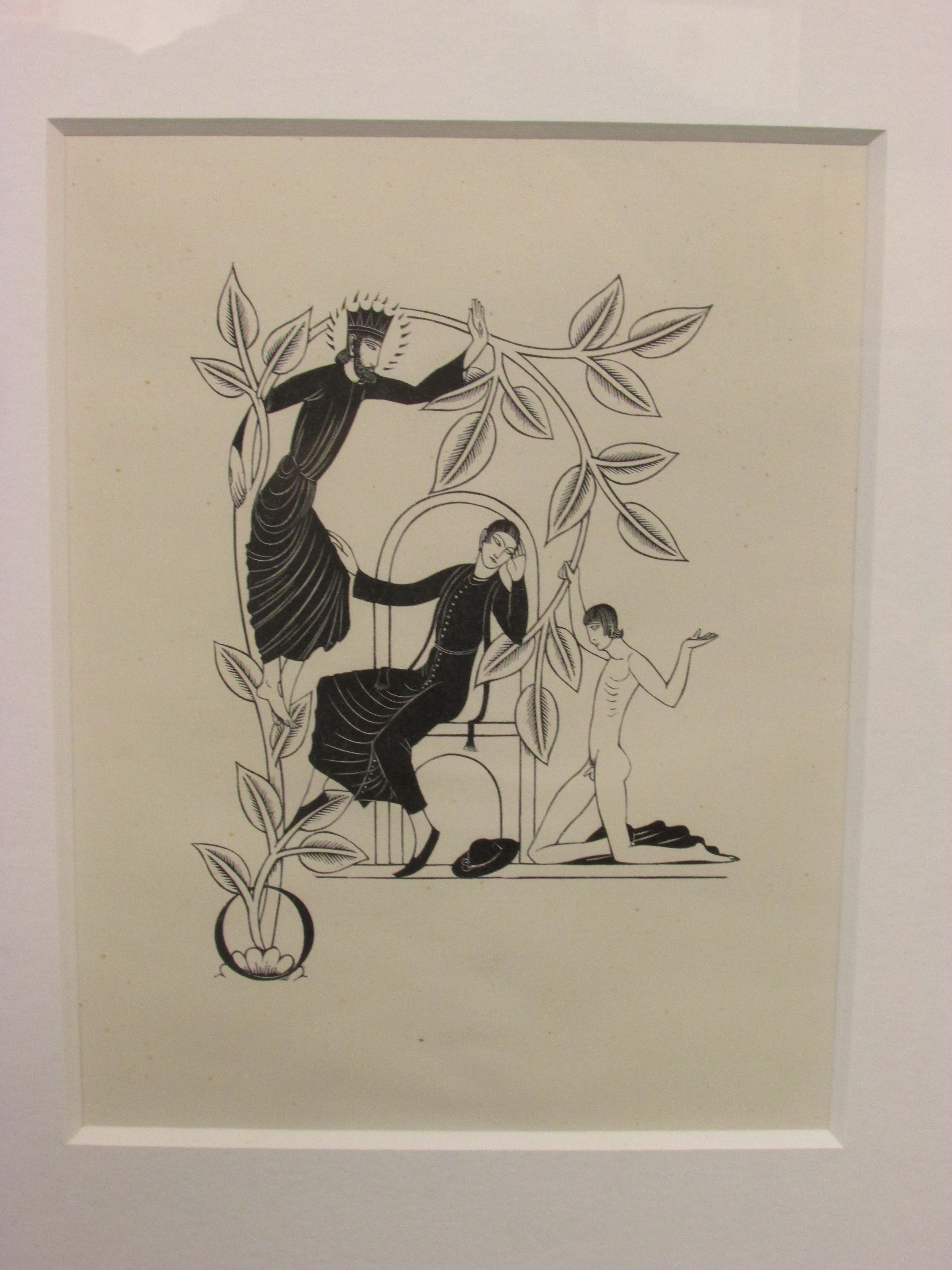 After Eric Gill (1882-1940) - wood engraving 'The Parsons Tale', Goldmark Gallery label "wood