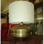 LARGE BRASS TABLE LAMP WITH SHADE