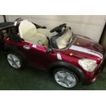 OREMOS CHILD'S ELECTRIC CAR IN STYLE OF MINI COOPER S CONVERTIBLE (A/F)