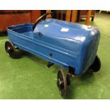 BLUE PAINTED TRI-ANG STYLE CHILD'S STEEL PEDAL CAR