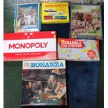 SIX ASSORTED VINTAGE JIGSAW PUZZLES AND GAMES