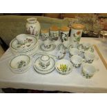 QUANTITY OF PORTMEIRION 'BOTANIC GARDEN' TABLE WARE INCLUDING STORAGE JARS, PLATES AND BOWLS