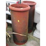 TWO TERRACOTTA CHIMNEY POTS