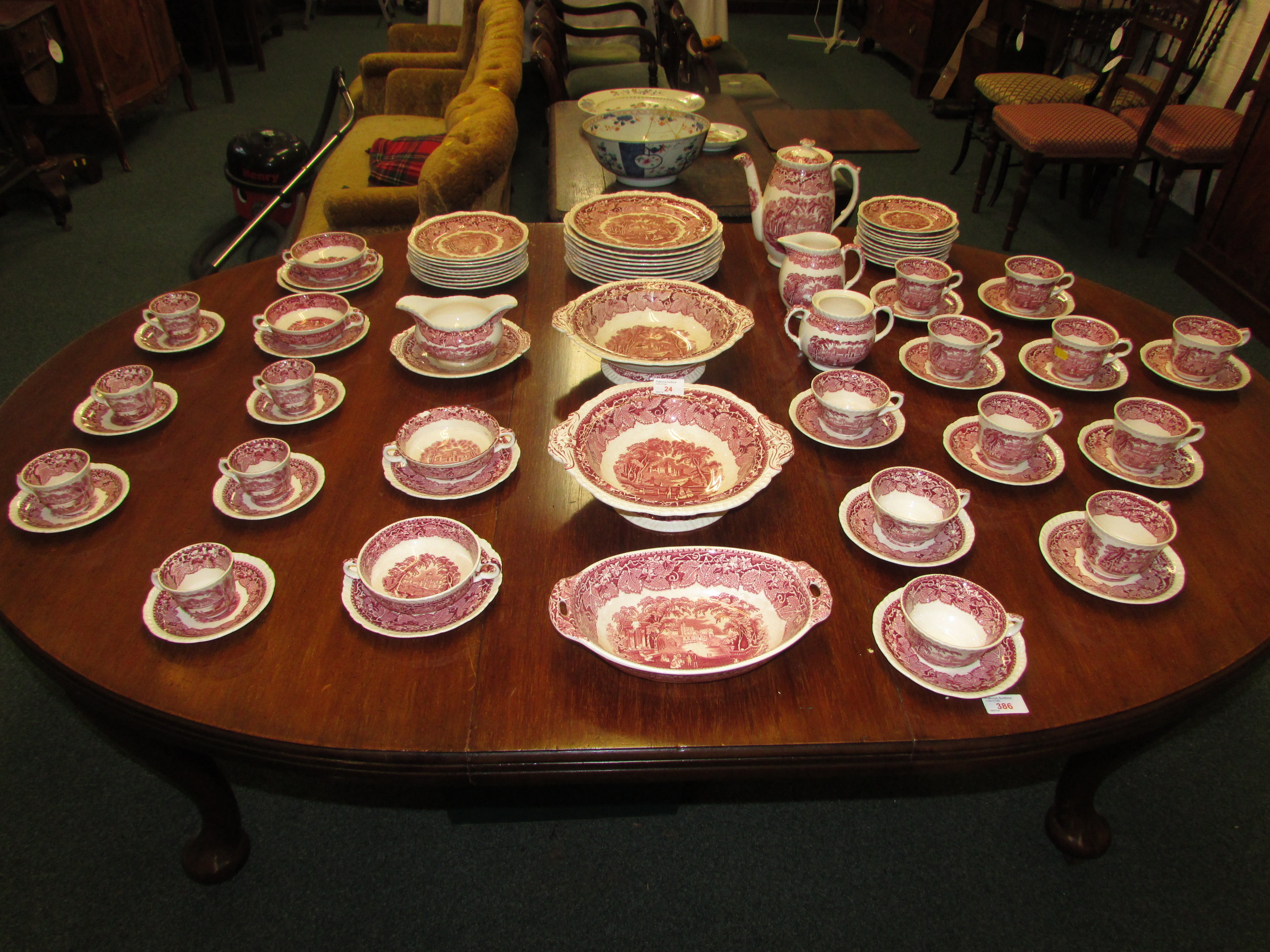 Assorted Mason's 'Vista' dinner and tea ware including plates, dishes, cups and saucers