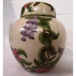 A cream ground Cobridge lidded jar with signature to base 'N Slaney 28-11-98' and impressed mark '