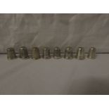 EIGHT SILVER THIMBLES - each with British assay marks for Birmingham and Chester, of which six are