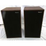 A pair of Rogers LS6a speakers in teak cases manufactured by Swisstone Electronics Ltd