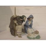 Lladro nativity figures - Joseph 5476, Mary 5477 and infant Jesus 5478