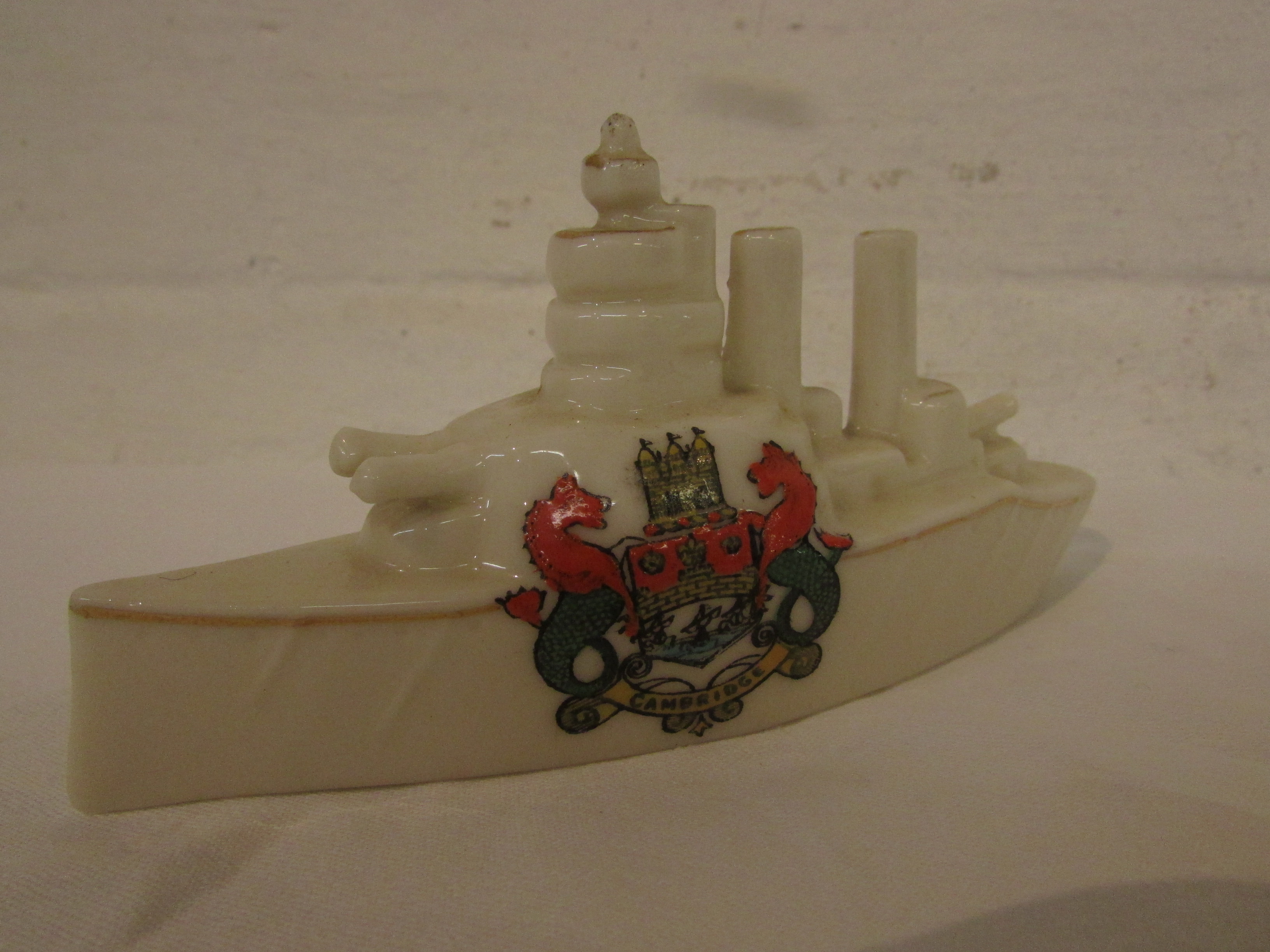 Eight WWI crested china figures - Coronet China seated bear marked 1914 European War, Arcadian Tommy - Image 7 of 9