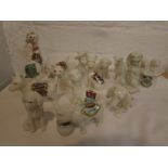 Fifteen various crested china figures of cats and dogs - Arcadian, Grafton, Queens etc, including