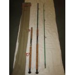 Milbro Skipper fibre glass two-piece combination sea rod F179/2, 253cm, with canvas bag