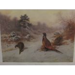 After Archibald Thorburn (1860-1935) - 'Winter's Sunset', limited edition colour print 267 / 850,