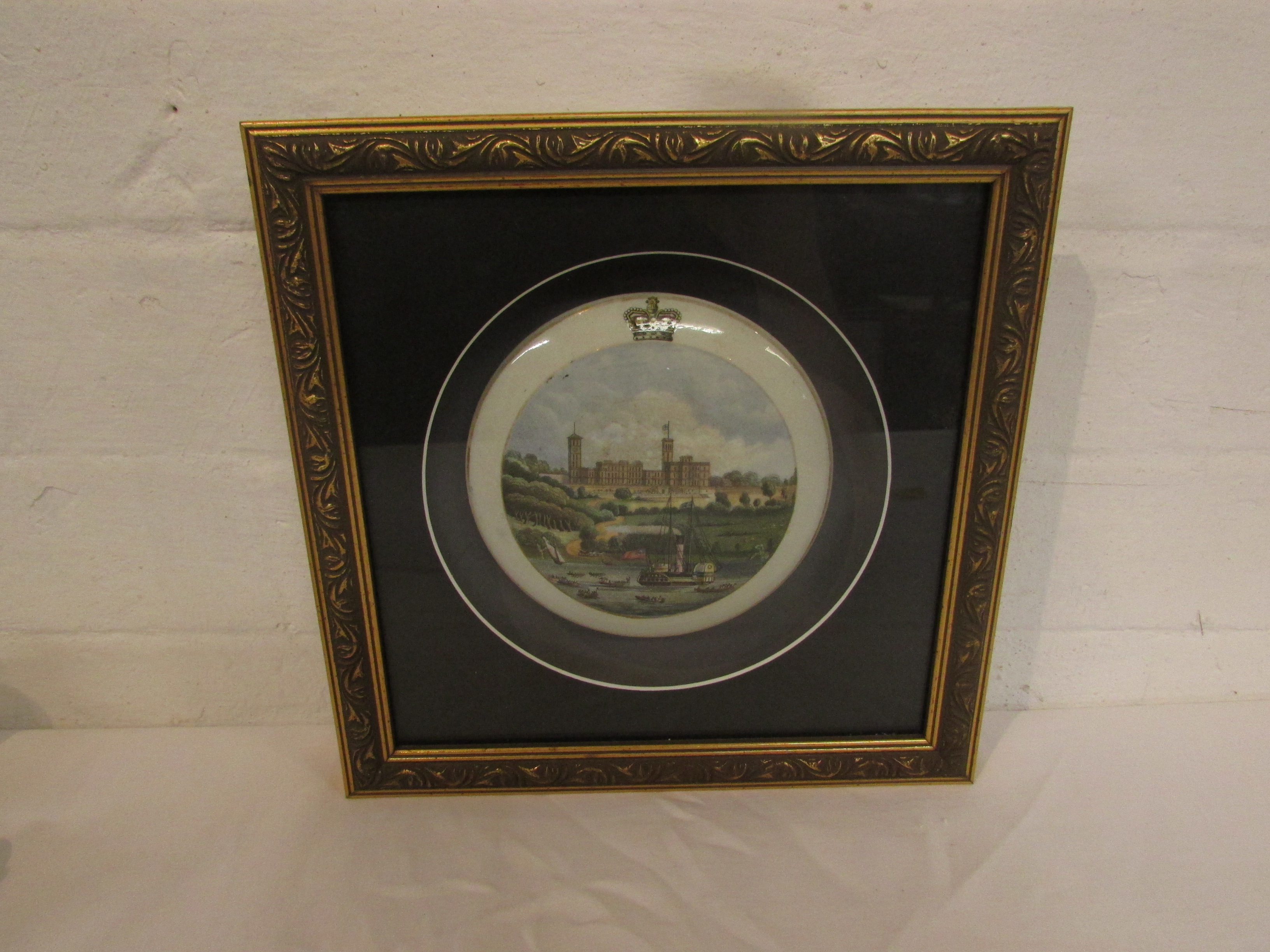 A Pratt pot lid showing Royal Palace with paddle steamer to foreground with crown to the rim set - Image 5 of 11