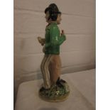 19th century double-faced Staffordshire pottery figure 'Gin and Water', height 22cm