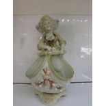 CONTINENTAL PORCELAIN FIGURAL FLOWER BASKET WITH IMPRESSED MARK OF CONTA BOEHME