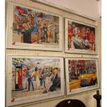 FOUR FRAMED AND GLAZED LIMITED EDITION VIRGIN ATLANTIC POSTERS