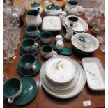 SELECTION OF DENBY 'GREENWHEAT' DINNER AND TEA WARE (A/F)