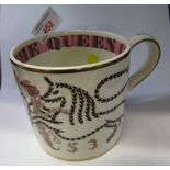 WEDGWOOD QEII CORONATION MUG DESIGN BY RICHARD GUYATT