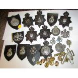 VARIOUS POLICE BADGES INCLUDING NORTHUMBERLAND AND DEVON CONSTABULARY, METROPOLITAN POLICE, ETC