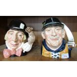 TWO ROYAL DOULTON CHARACTER JUGS - 'YACHTSMAN' D6622 AND 'MAD HATTER' D6598