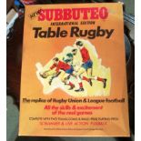 BOXED VINTAGE SUBBUTEO TABLE RUGBY GAME