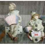 TWO LLADRO FIGURES OF CLOWNS
